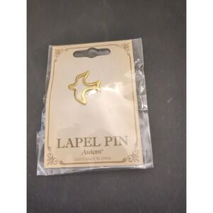 Brand New Dove Cut Out (Autom*) Lapel Pin Golden